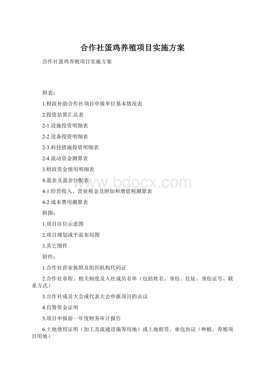 合作社蛋鸡养殖项目实施方案Word文件下载.docx