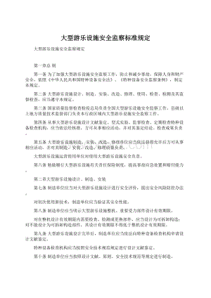 大型游乐设施安全监察标准规定.docx