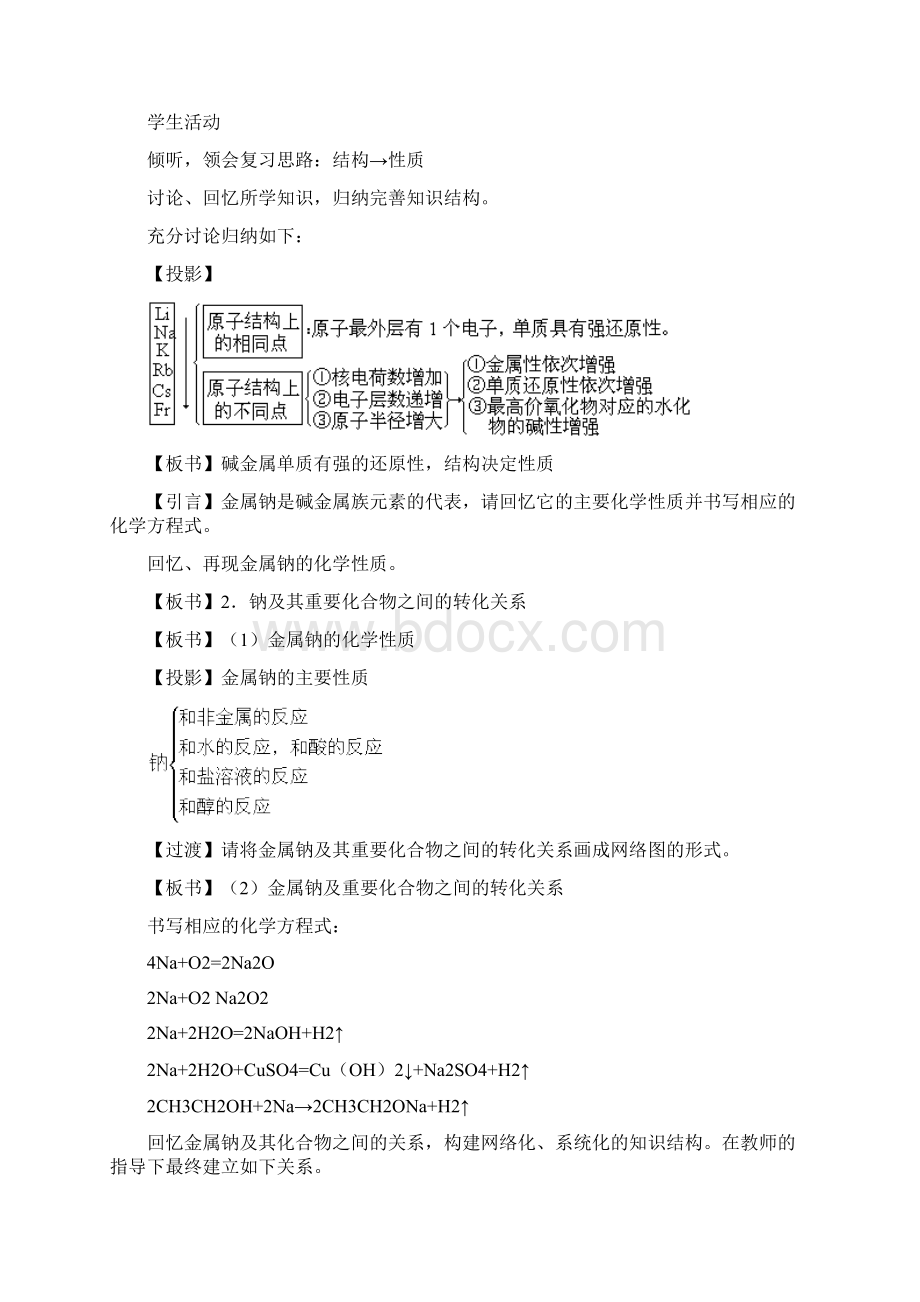 高中化学 22《钠镁及其化合物》教学设计 苏教版必修1文档格式.docx_第2页