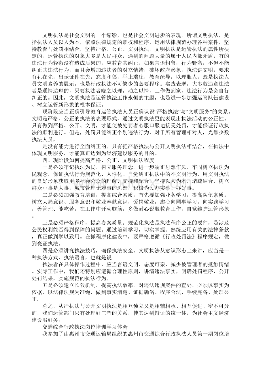 学习贯彻公正文明执法情况汇报.docx_第2页