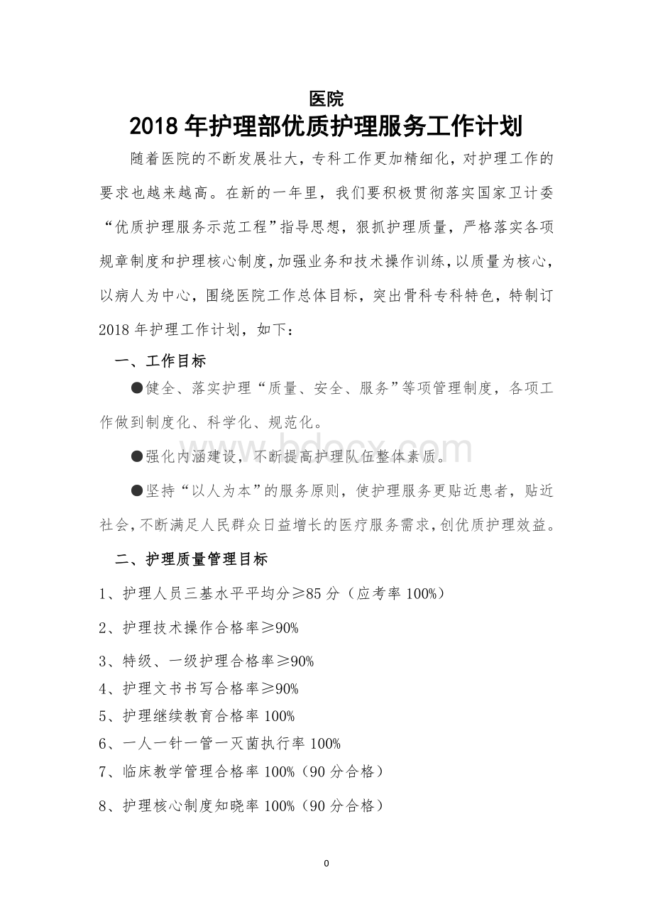 护理部工作计划文档格式.doc