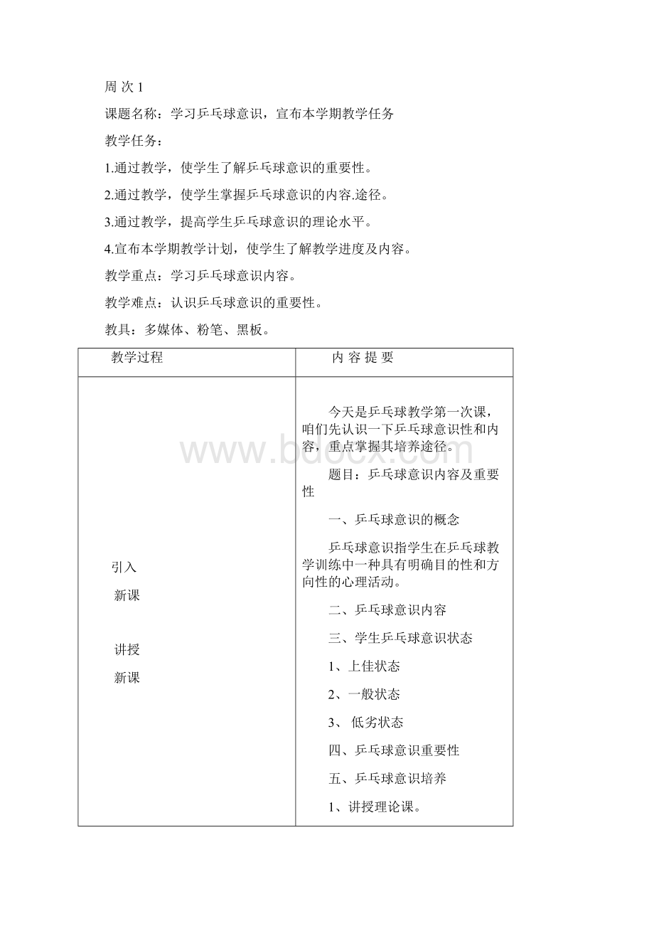 最新乒乓球社团教案Word格式文档下载.docx_第3页