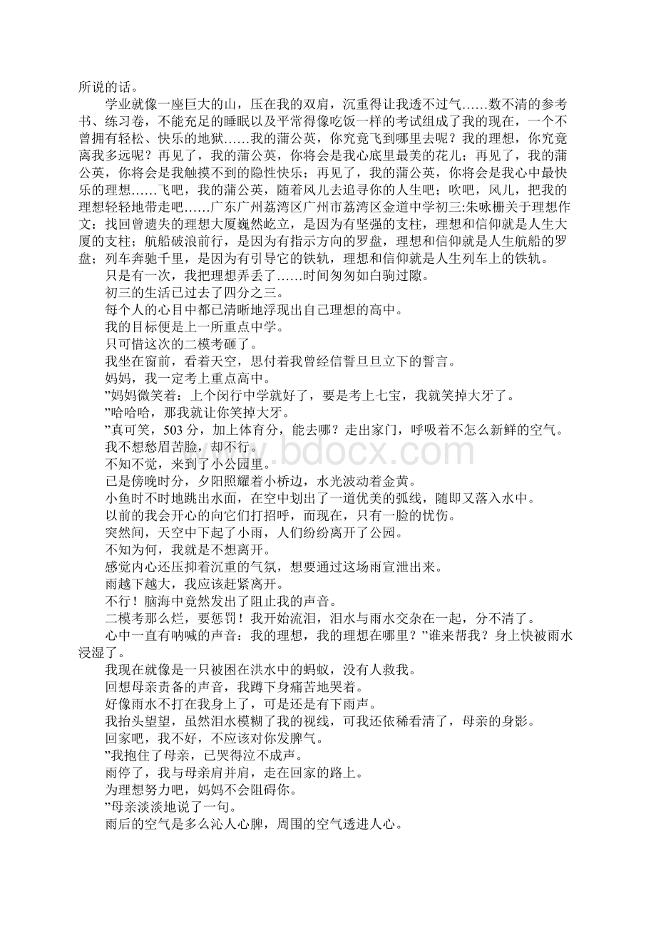 关于理想的作文900字8篇Word下载.docx_第3页