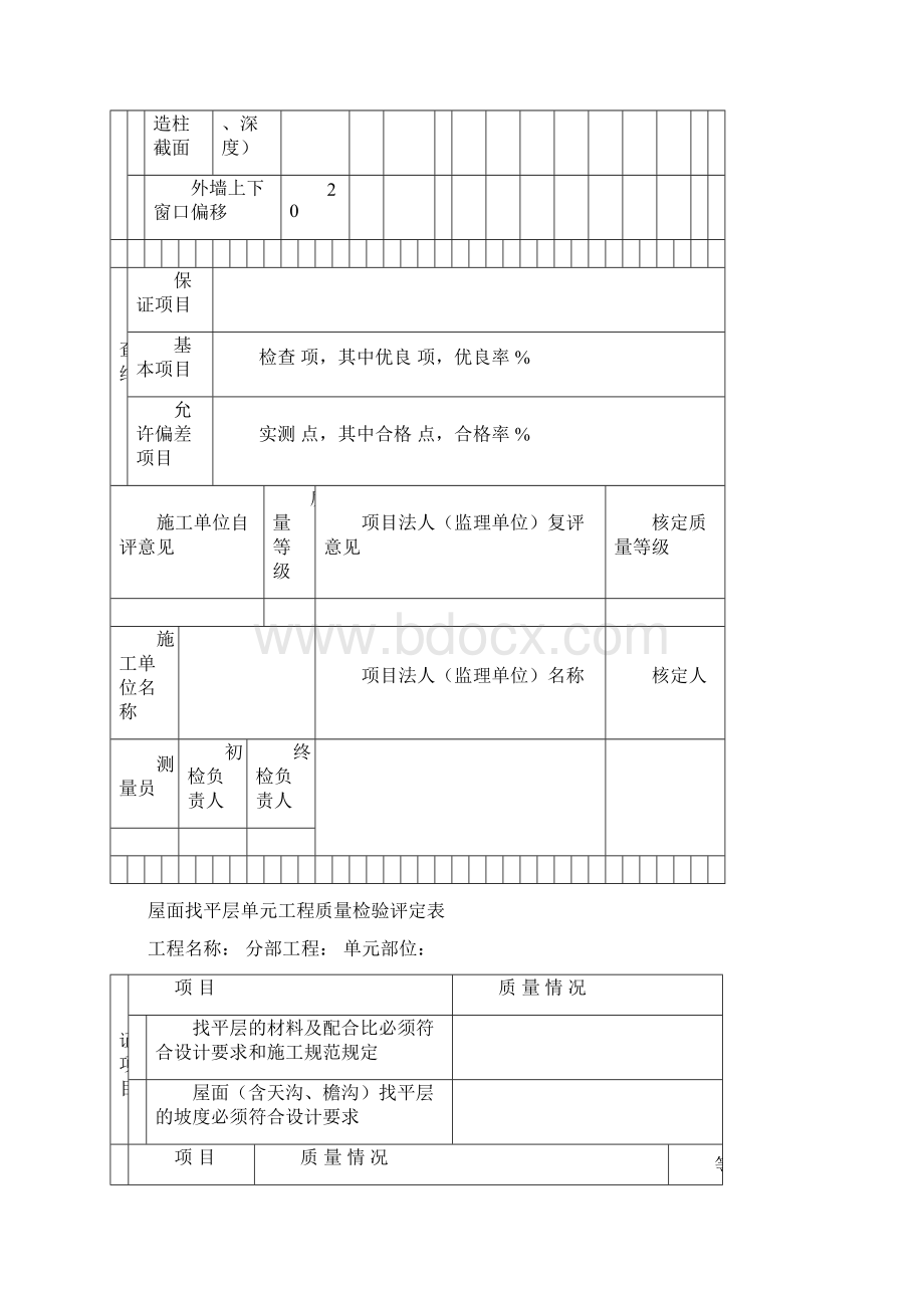 房建施工质量评定表最新版Word文档格式.docx_第3页