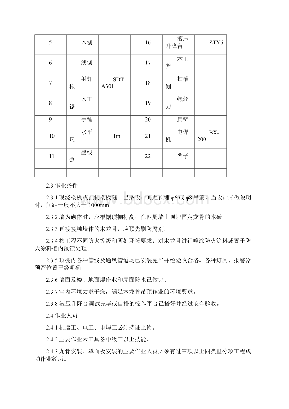 吊顶施工方案Word下载.docx_第2页