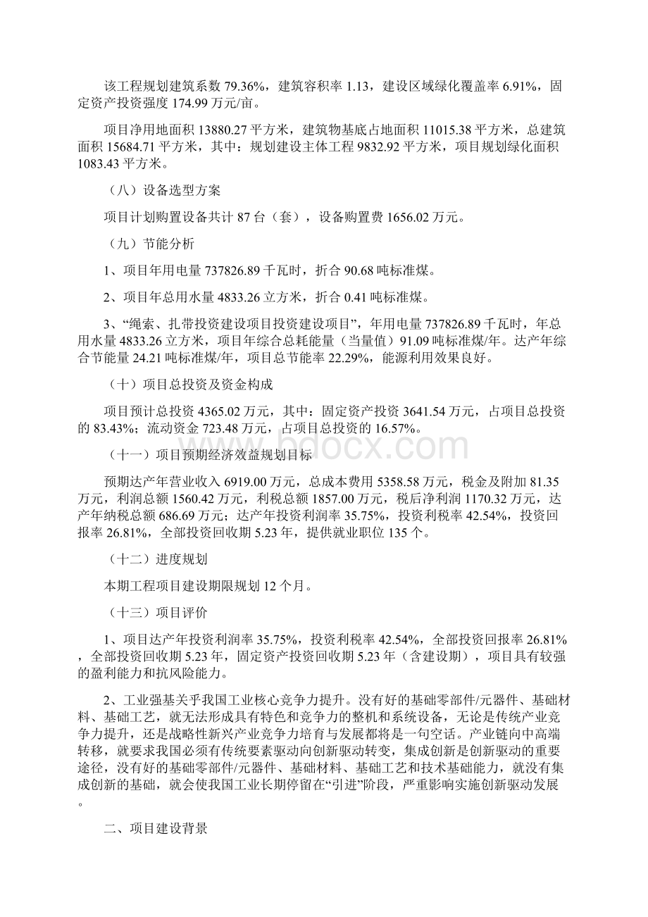 绳索扎带投资建设项目立项申请报告Word文档下载推荐.docx_第2页