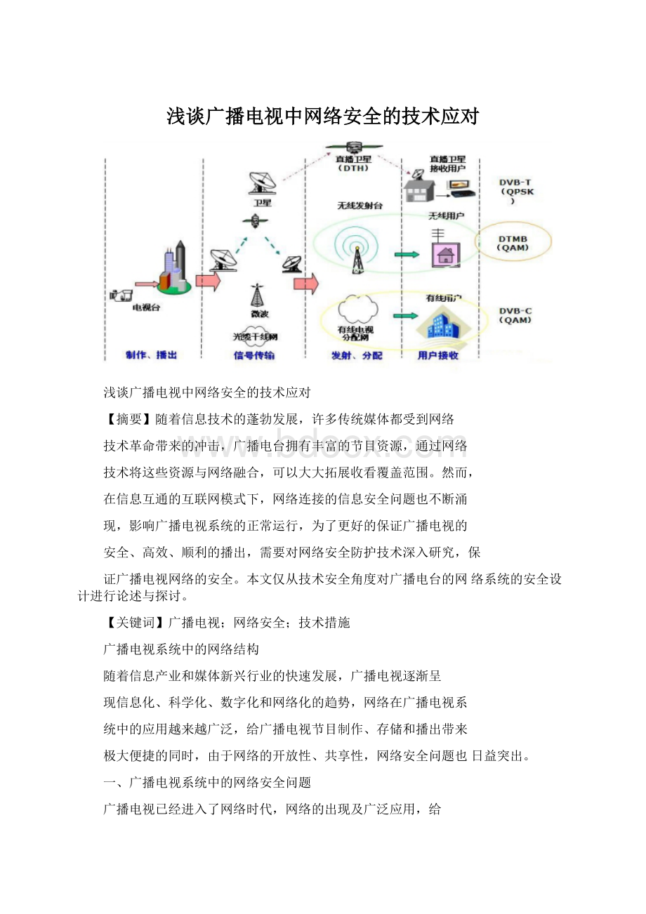 浅谈广播电视中网络安全的技术应对Word格式文档下载.docx