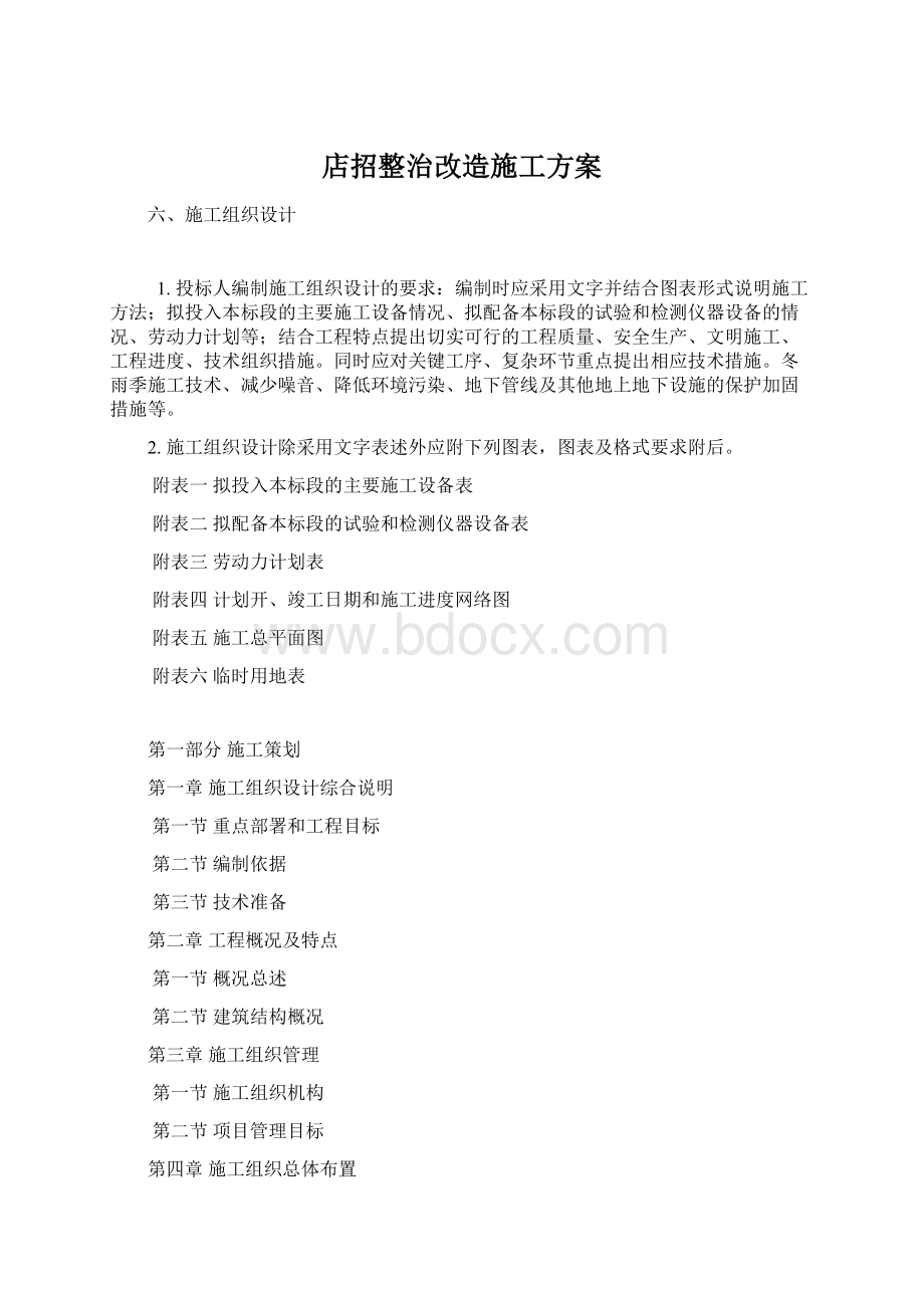 店招整治改造施工方案.docx