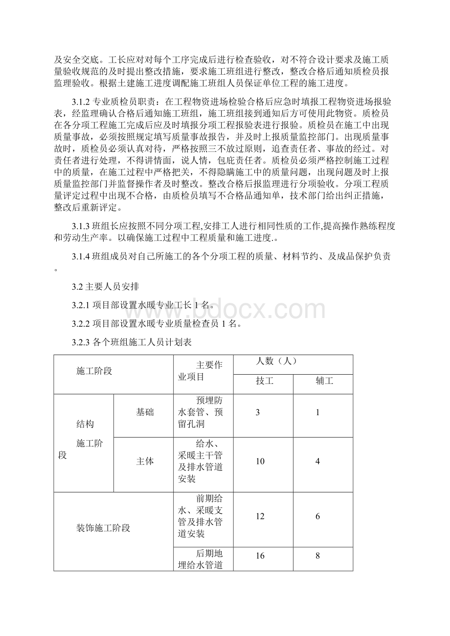 商业住宅工程给排水及采暖施工方案.docx_第3页