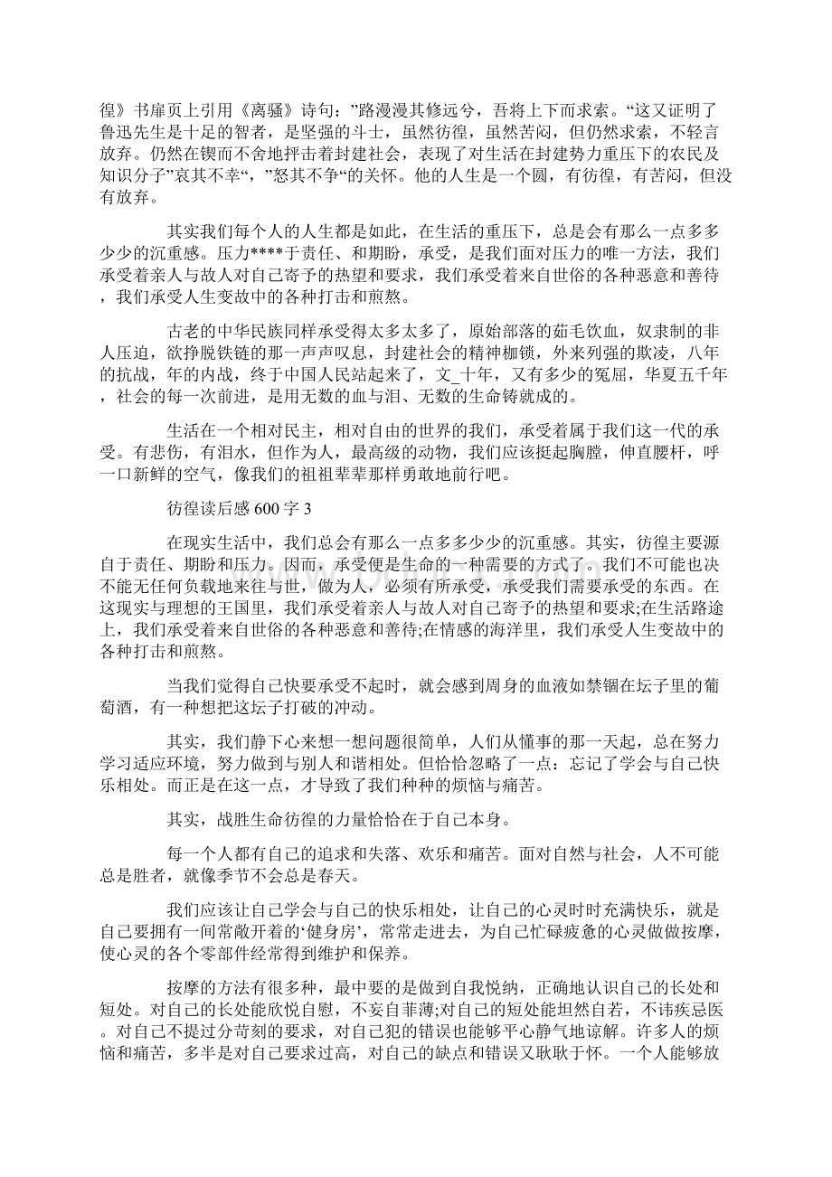 彷徨读后感600字Word格式.docx_第2页