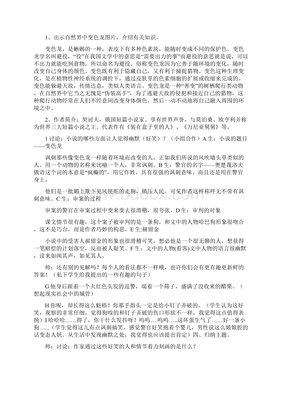 变色龙教学心得体会Word格式文档下载.docx_第3页