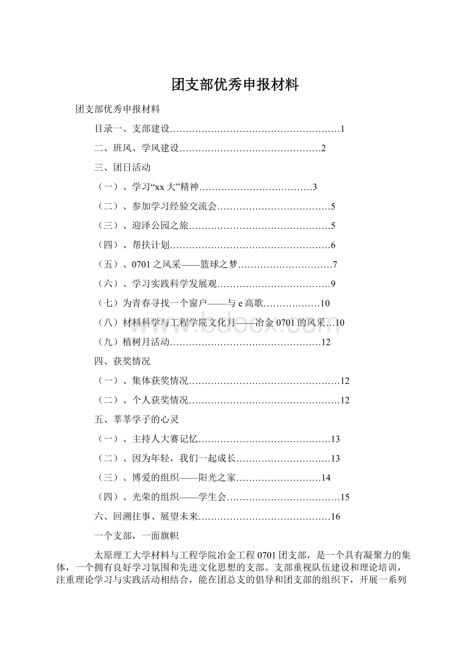 团支部优秀申报材料.docx_第1页