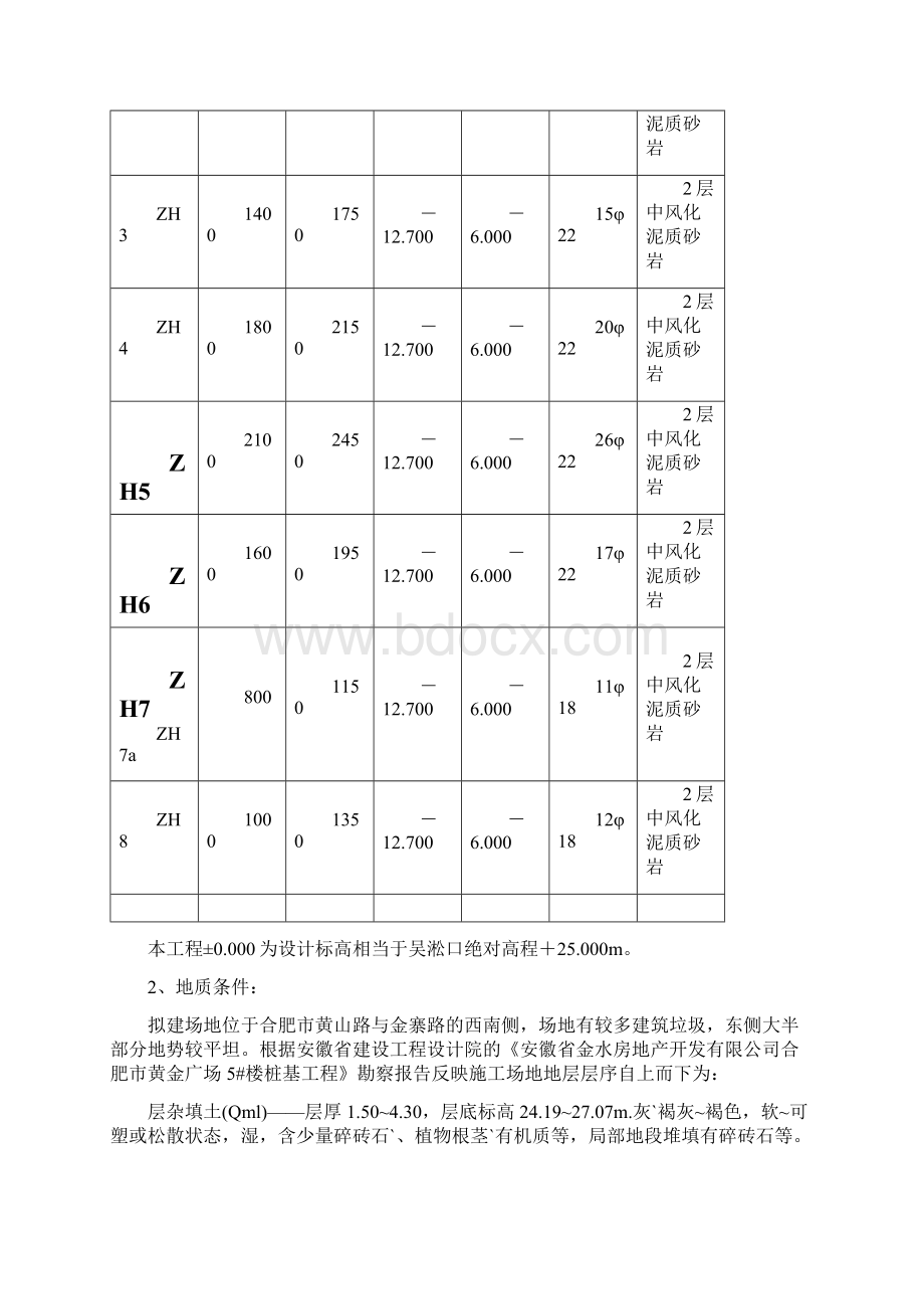 黄金广场桩基施工组织设计方案Word文档下载推荐.docx_第2页