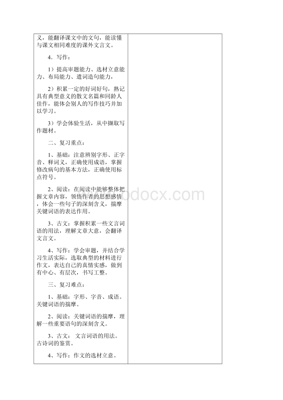 优质文档八年级语文下册期末复习教案Word下载.docx_第2页