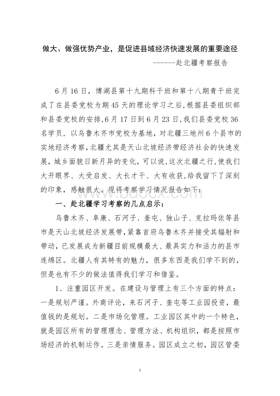 张丽华考察报告Word格式.doc