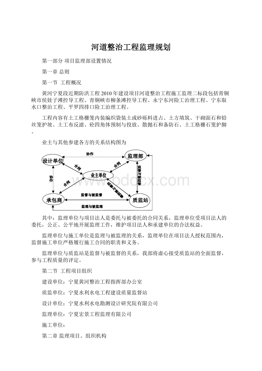 河道整治工程监理规划.docx_第1页