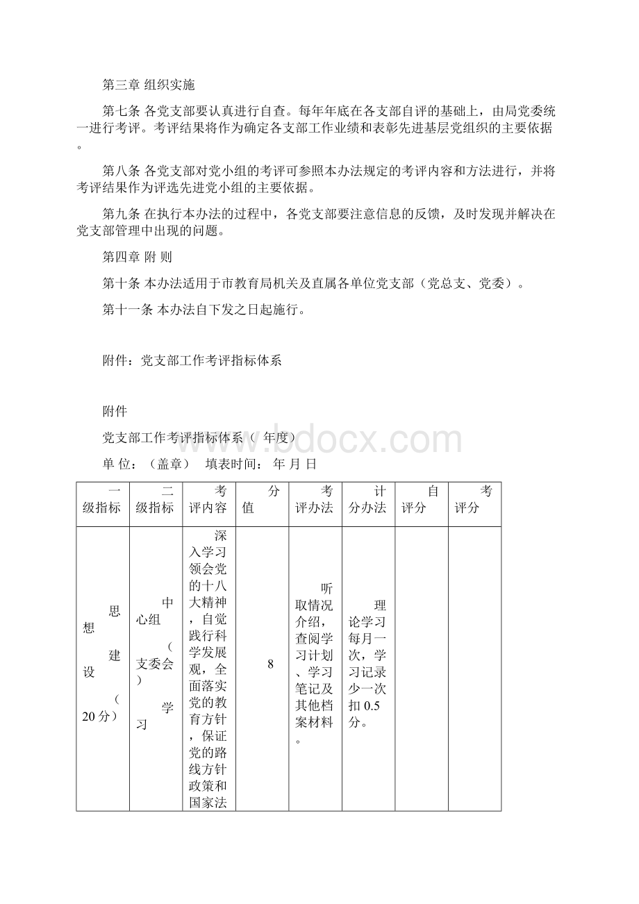 党支部工作考评办法文档格式.docx_第2页