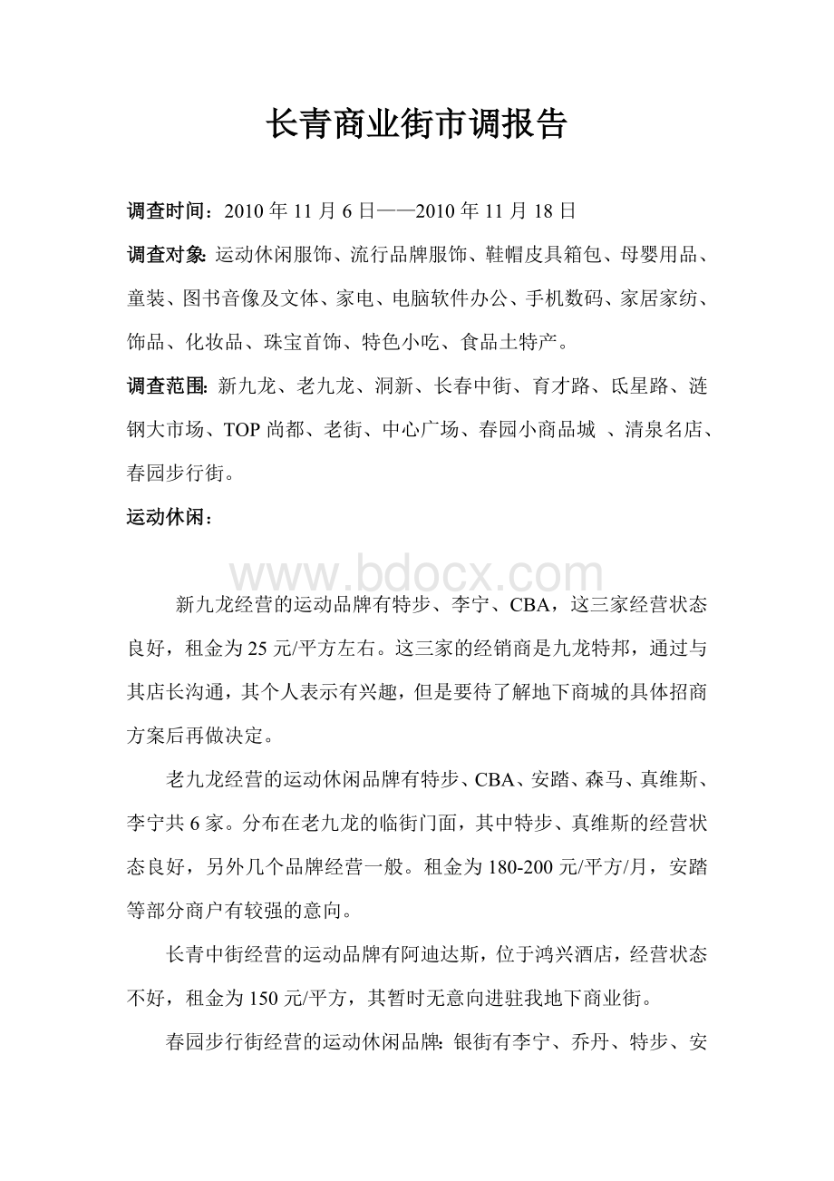 娄底商业市场调查报告宁总Word文件下载.doc