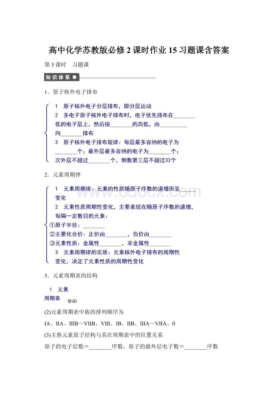 高中化学苏教版必修2课时作业15习题课含答案.docx