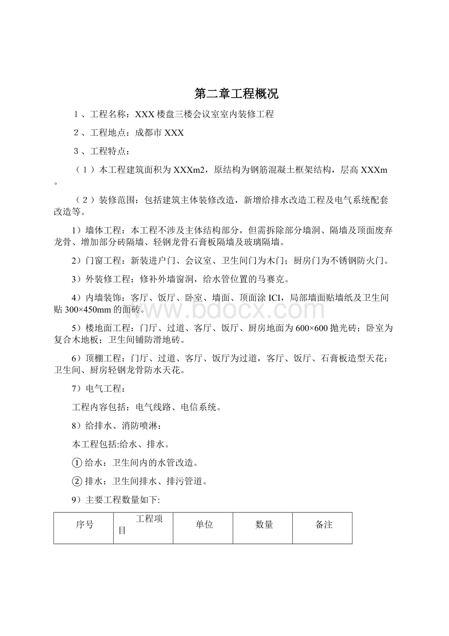 XXX会议室装修工程施工方案.docx_第2页