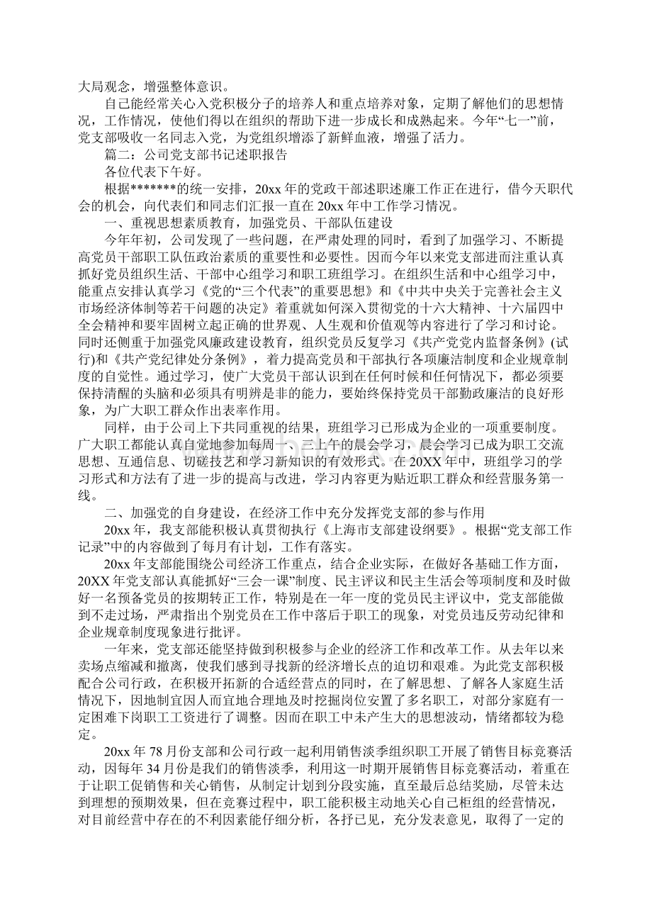 企业党支部书记述职报告20XX.docx_第2页