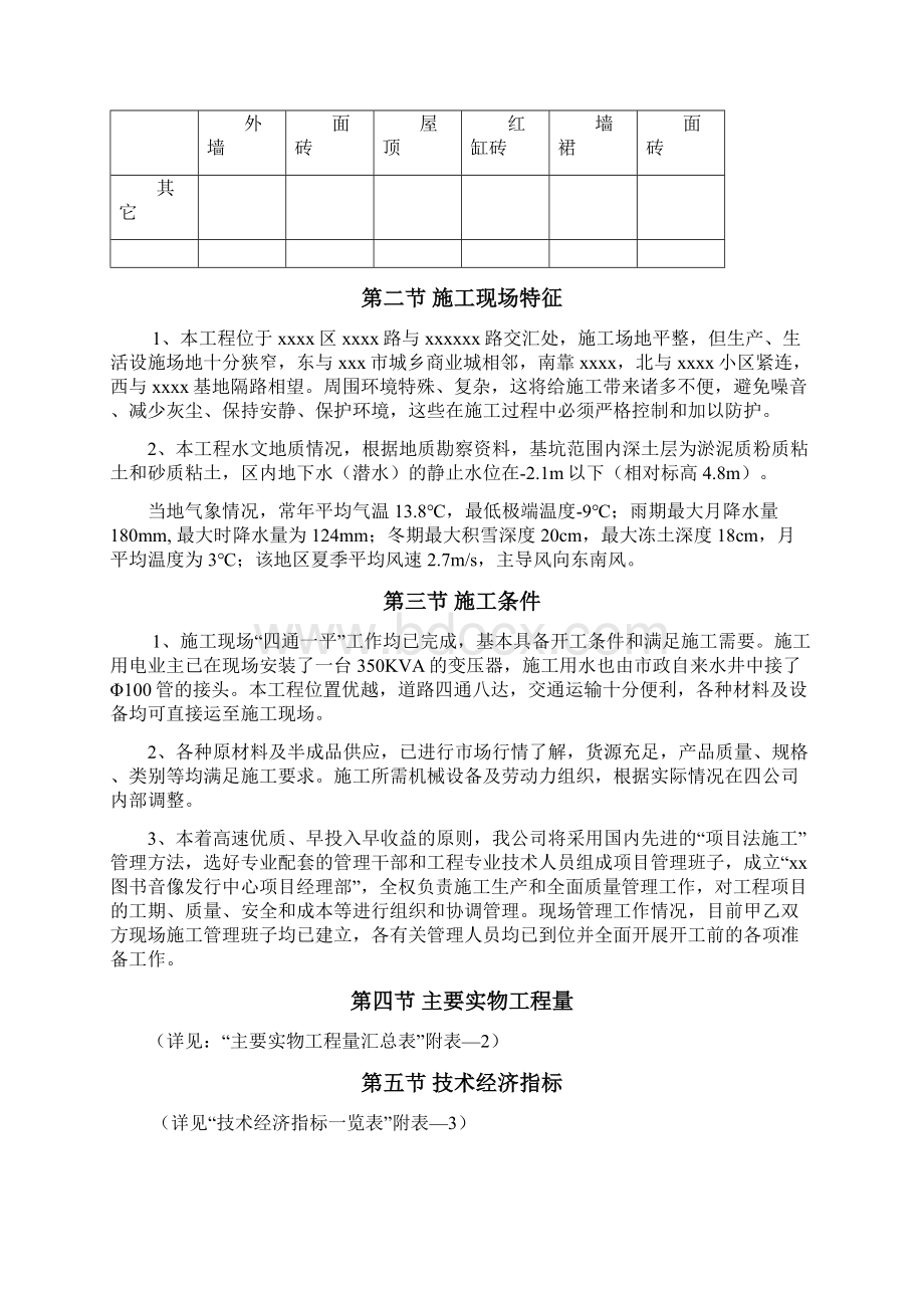 1723xx图书音像发行中心施组设计Word格式文档下载.docx_第2页