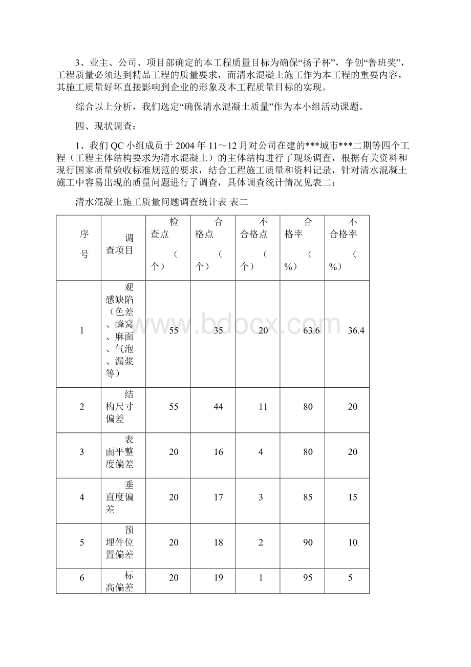 确保清水混凝土质量qc成果Word格式.docx_第3页