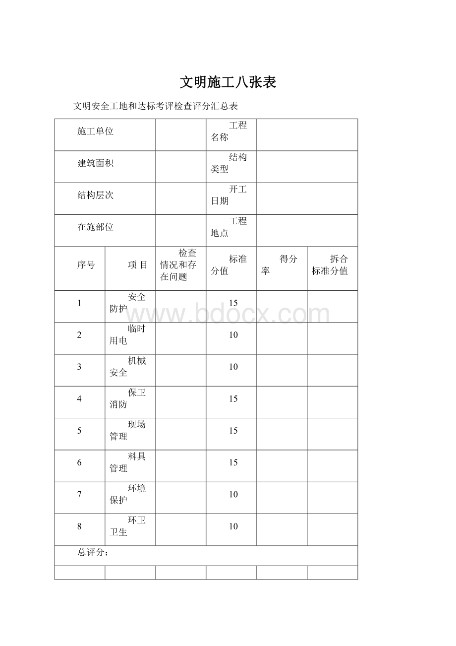 文明施工八张表.docx