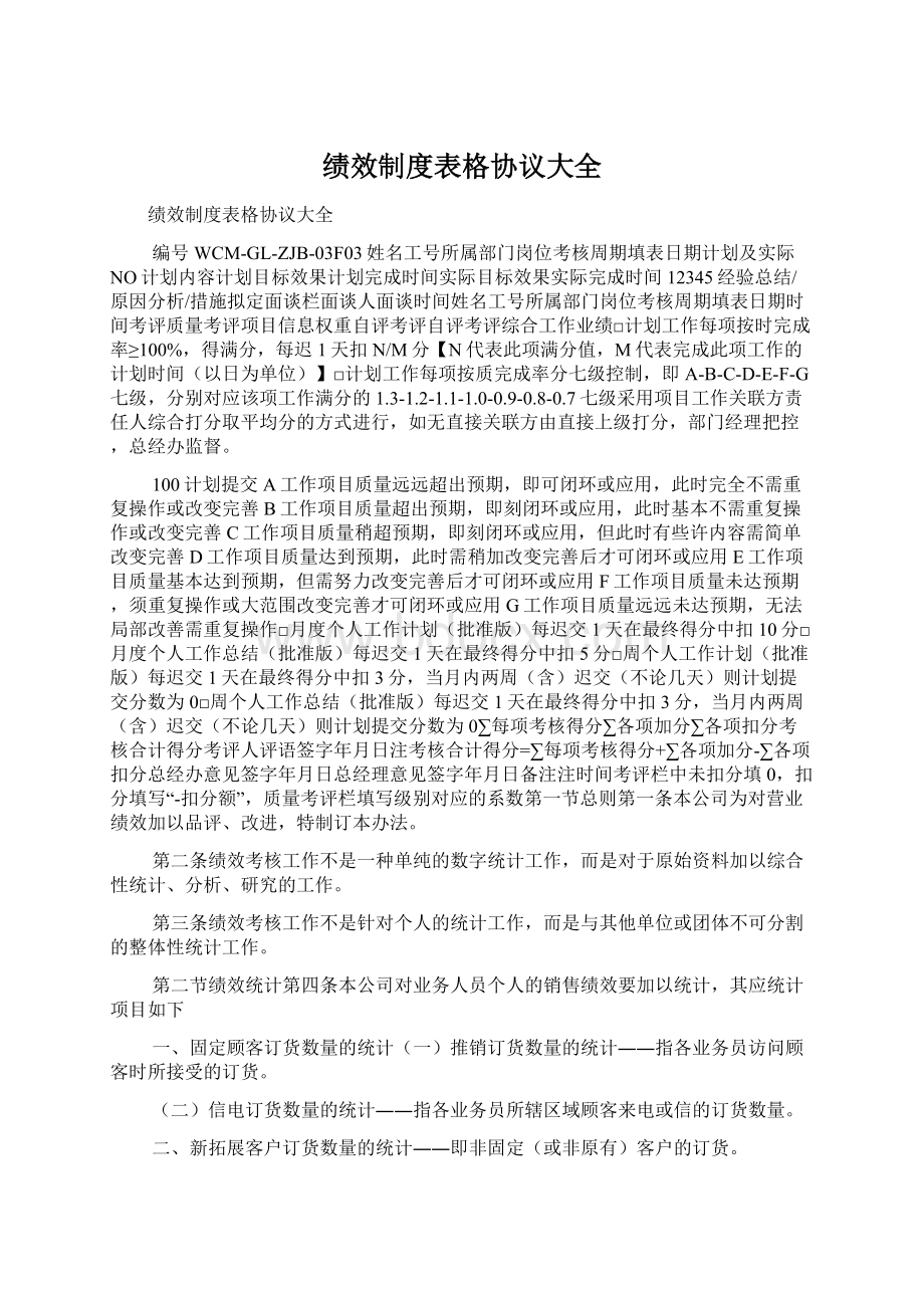 绩效制度表格协议大全.docx_第1页