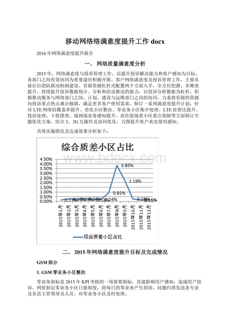 移动网络络满意度提升工作docxWord格式文档下载.docx_第1页