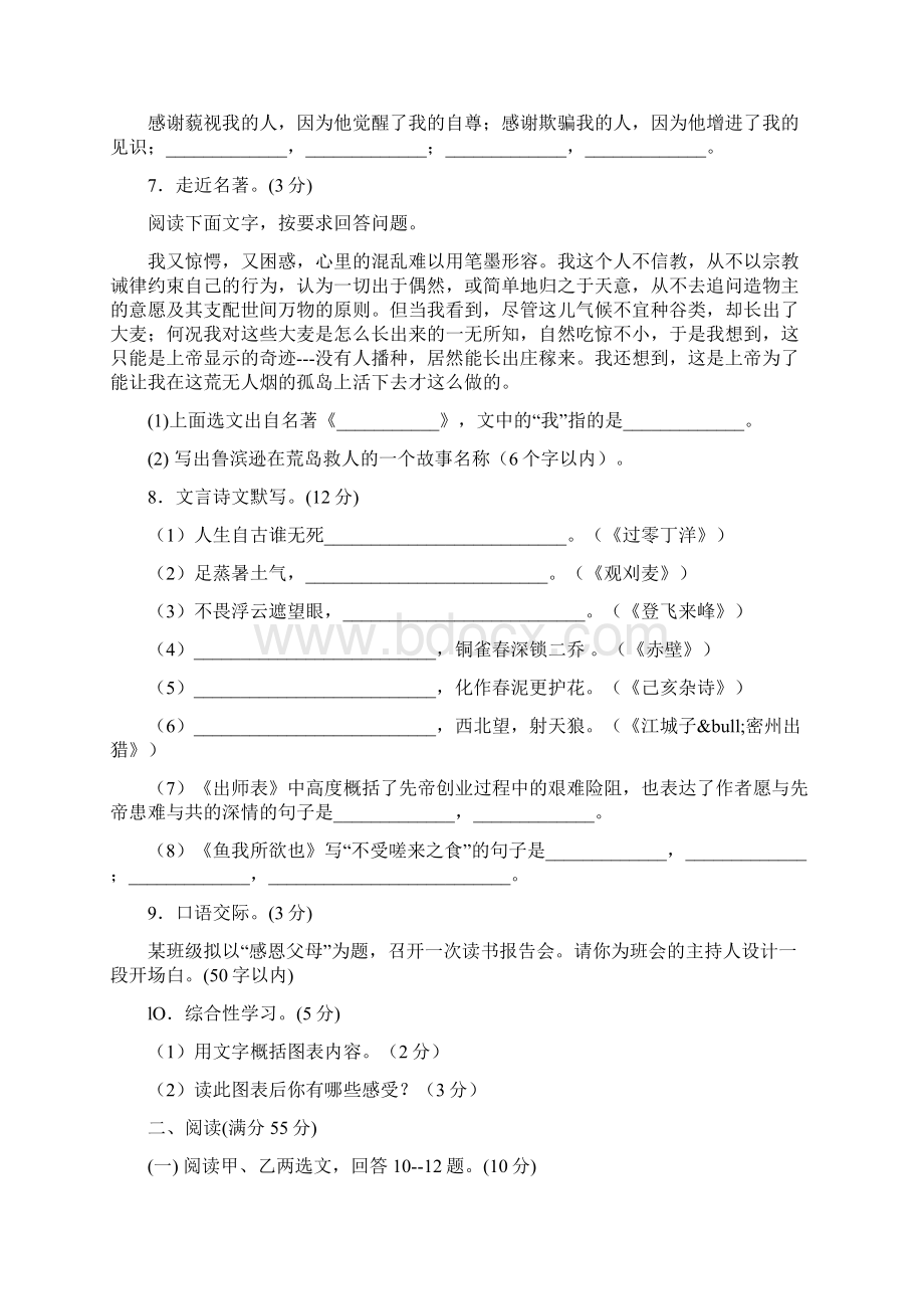 辽宁省锦州市中考语文模拟试题及答案.docx_第2页
