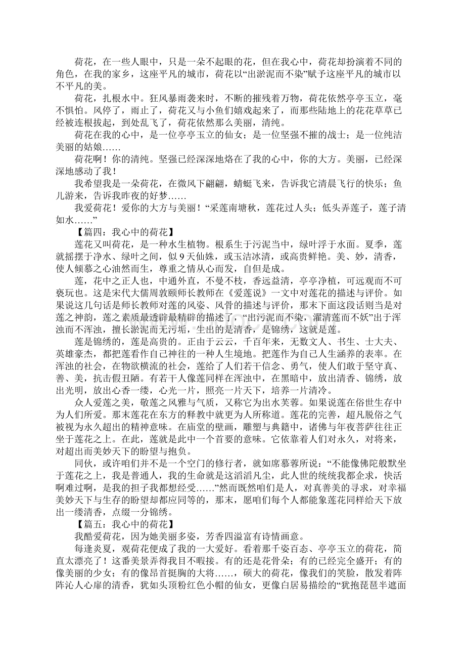 我心中的荷花作文文档格式.docx_第2页