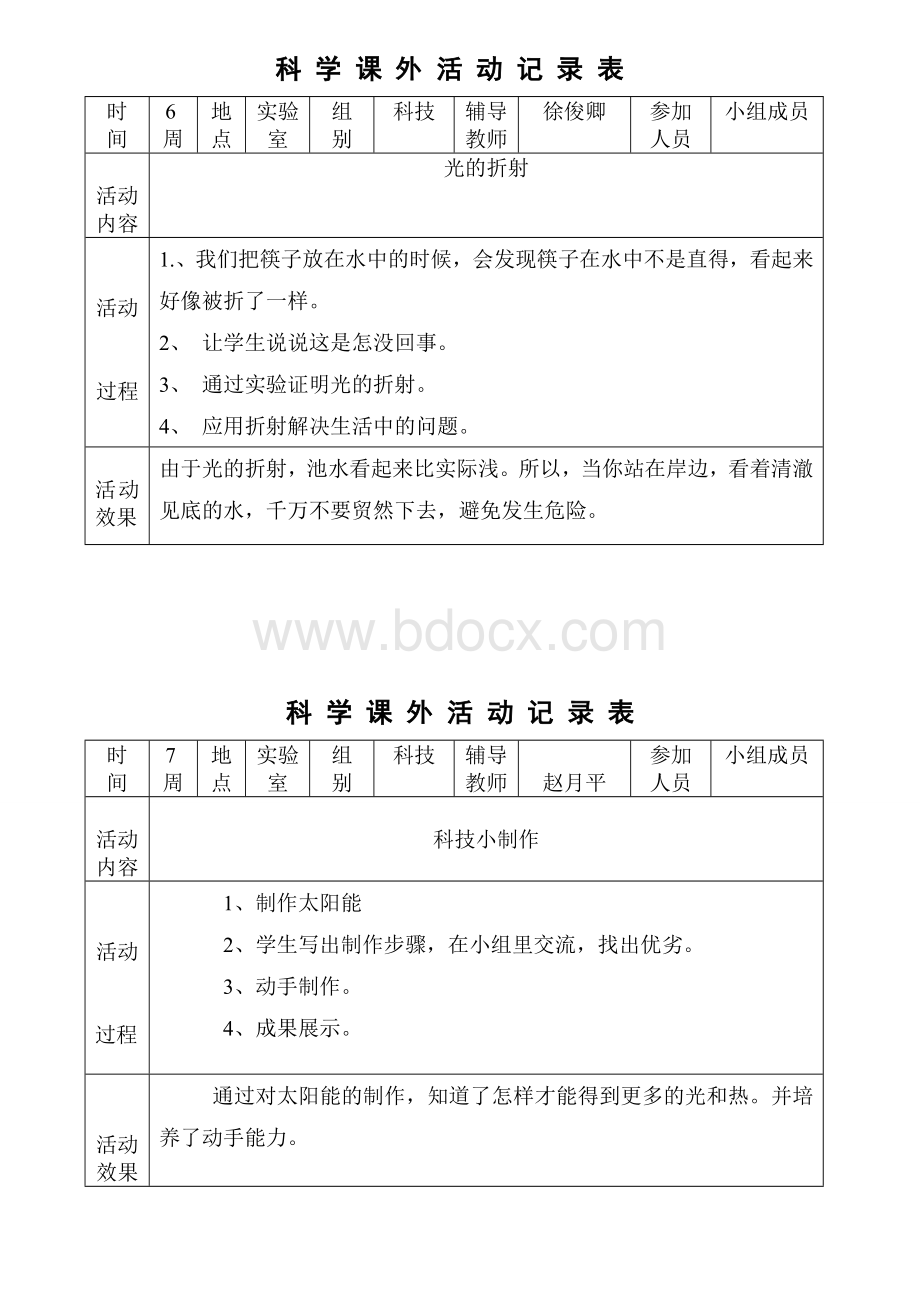 小学科学课外活动记录Word下载.doc_第3页