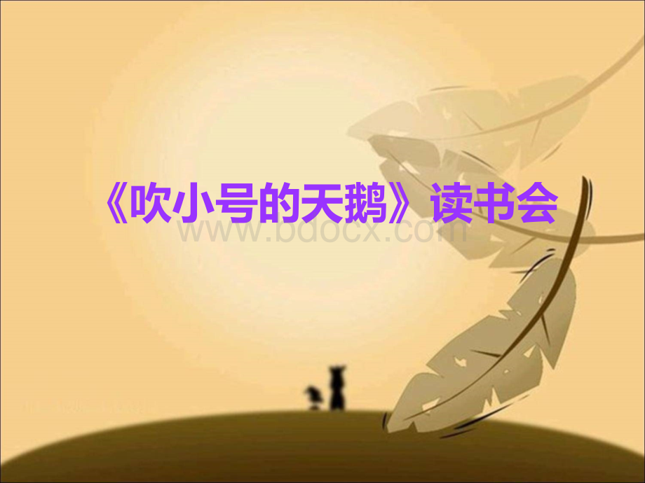 吹小号的天鹅读书交流.ppt_第1页