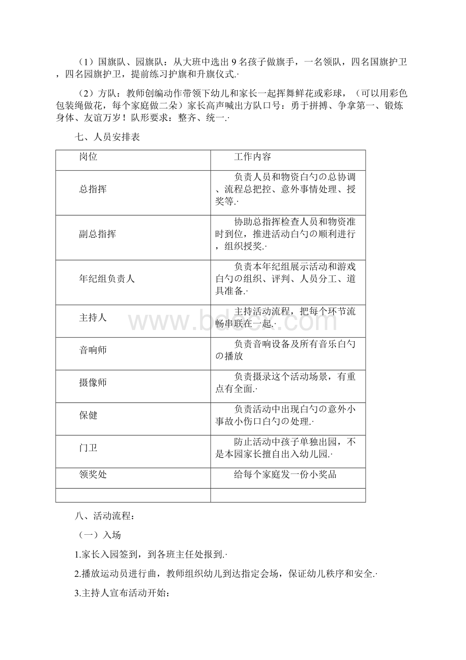 六一儿童节学校关于 天伦共聚幸福成长主题亲子运动会系列活动策划方案书Word格式.docx_第3页