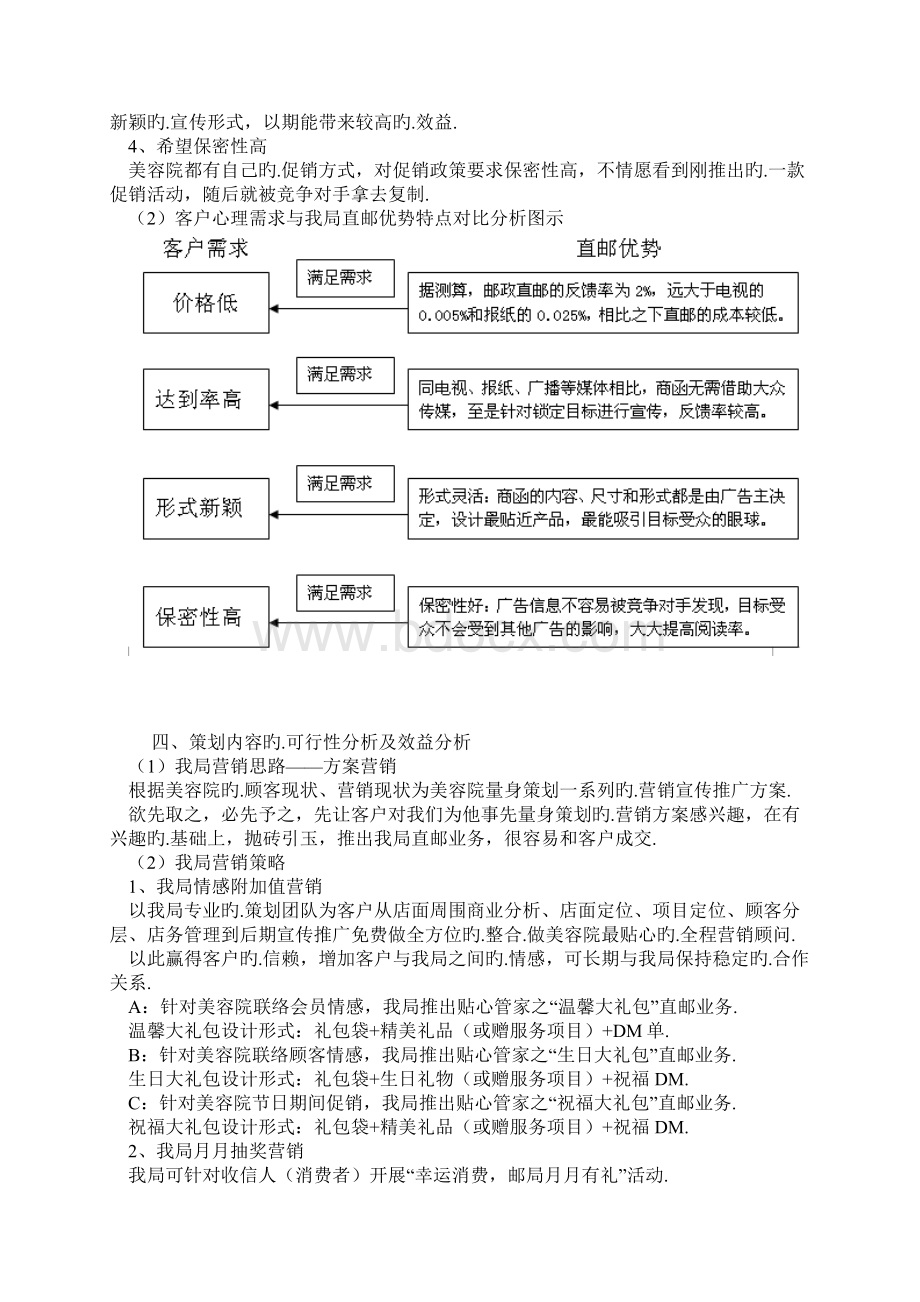 XX品牌美容院贴心管家直邮产品市场开发营销策划方案报批稿Word格式文档下载.docx_第3页