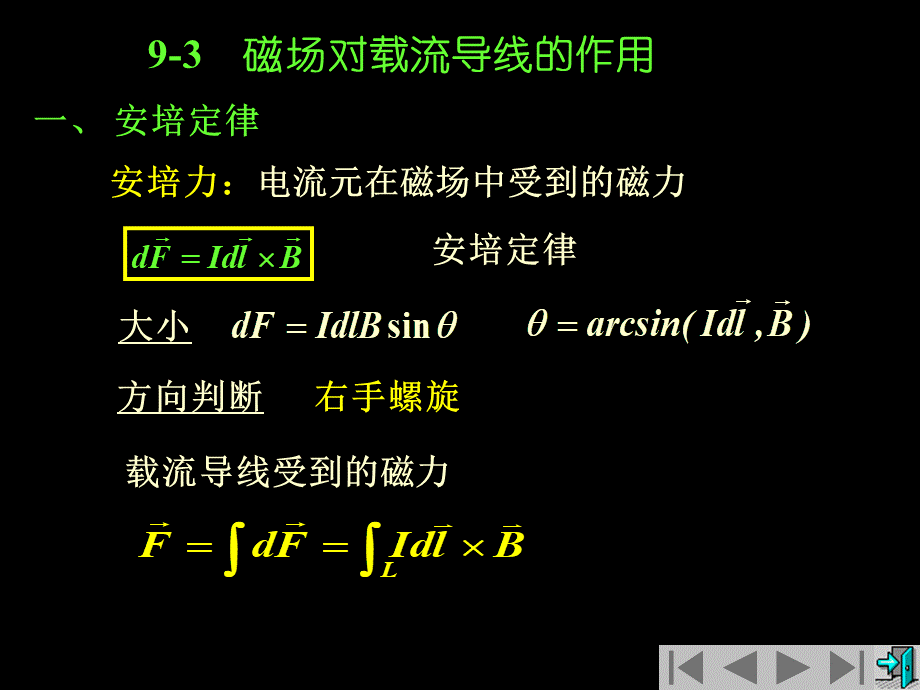 物理学下12-磁场对载流导线的力和对载流线圈的力矩_精品文档.pptx_第2页