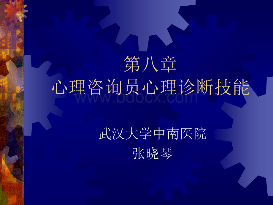 第八章心理咨询员的心理诊断技能张晓琴_精品文档.ppt_第1页