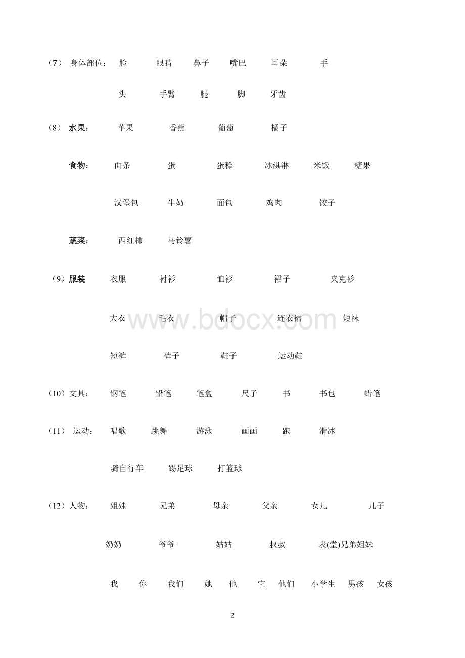 小学英语单词分类练习Word格式文档下载.doc_第2页