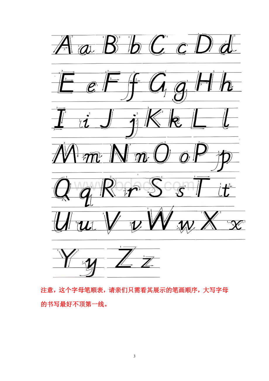 英文26个字母书写格式Word下载.doc_第3页