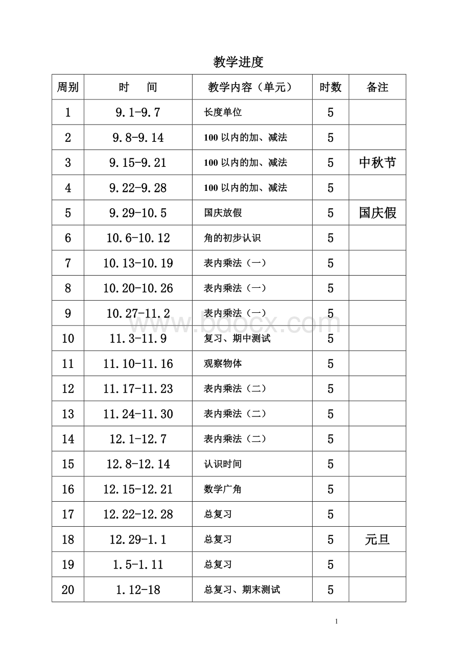 最新人教版小学二年级上册数学全册教案教学设计Word格式文档下载.doc_第2页