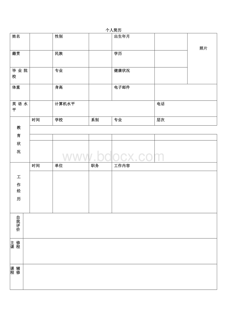 个人简历表格(13种)文档格式.doc_第3页