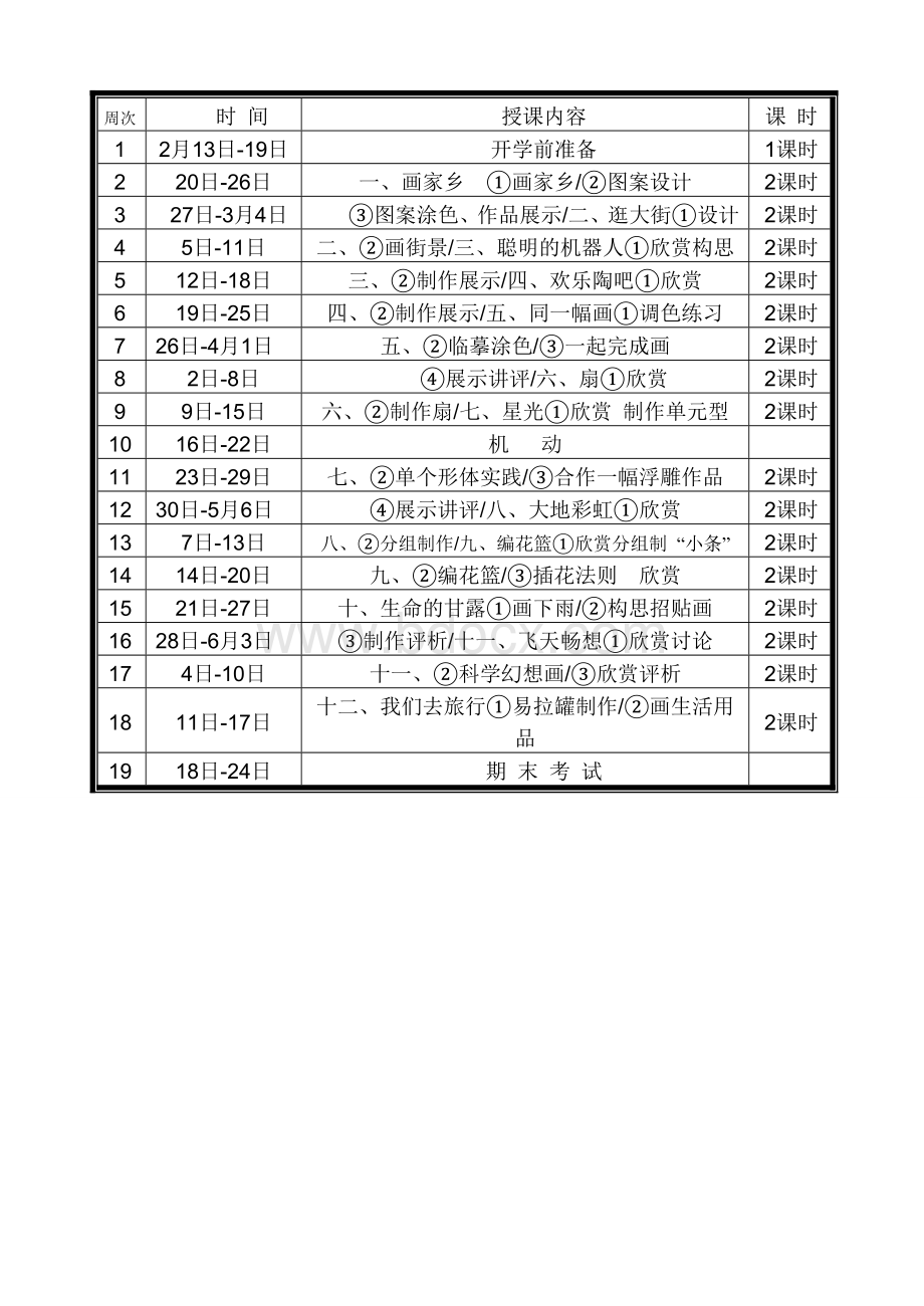 湘版小学美术五年级下册教学计划.wps资料文档下载_第2页