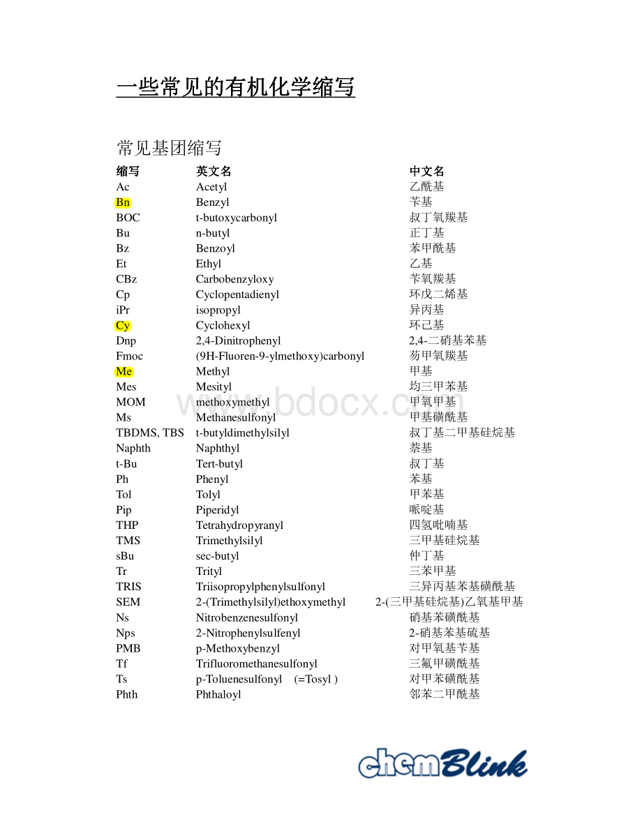 有机化学简写_精品文档.pdf