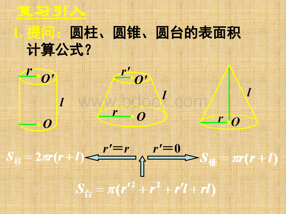 柱体锥体台体的表面积与体积二.ppt_第3页