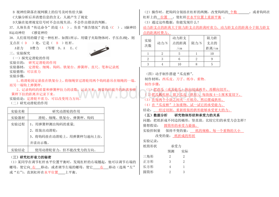 苏教版科学五年级下册总复习题-试卷文档格式.doc_第3页