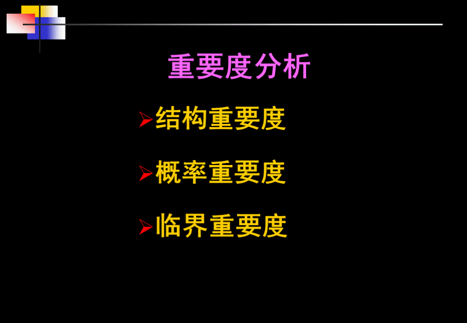 重要度分析安全评价事故树分析结构重要度_精品文档PPT推荐.ppt_第1页