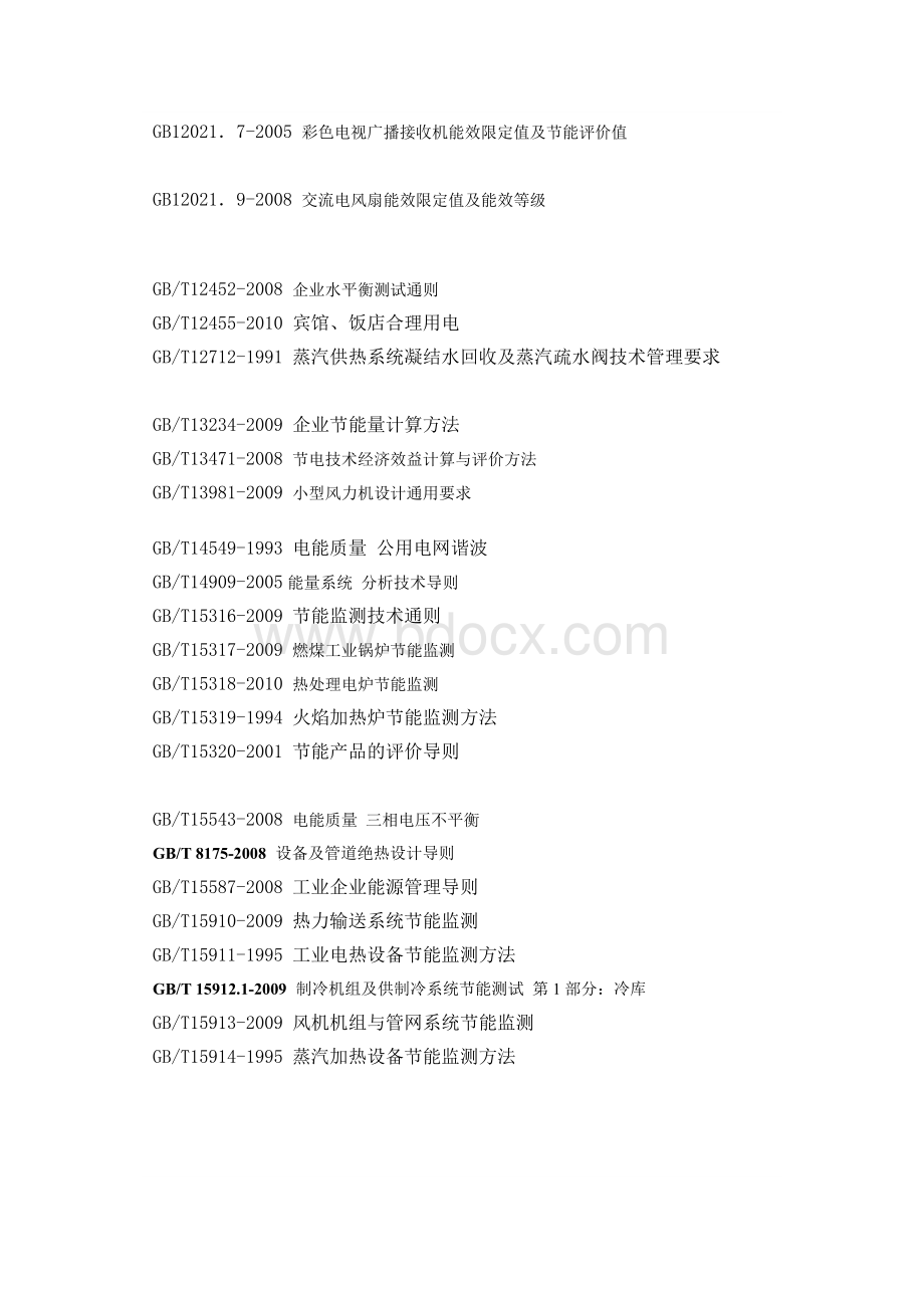 更新能源管理标准目录_精品文档Word格式文档下载.doc_第2页