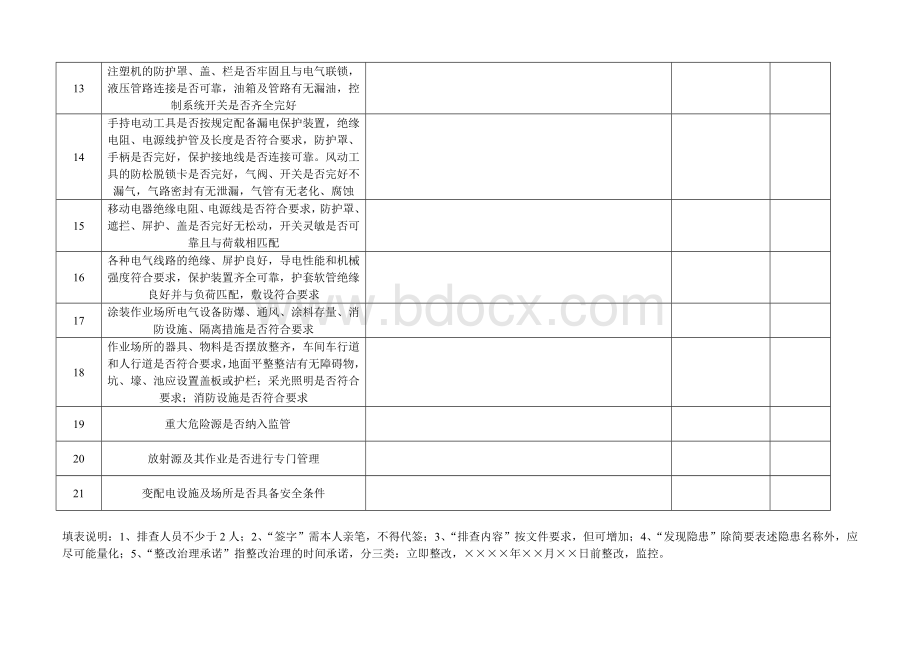 机械修造企业安全生产隐患排查登记表_精品文档Word格式文档下载.doc_第3页