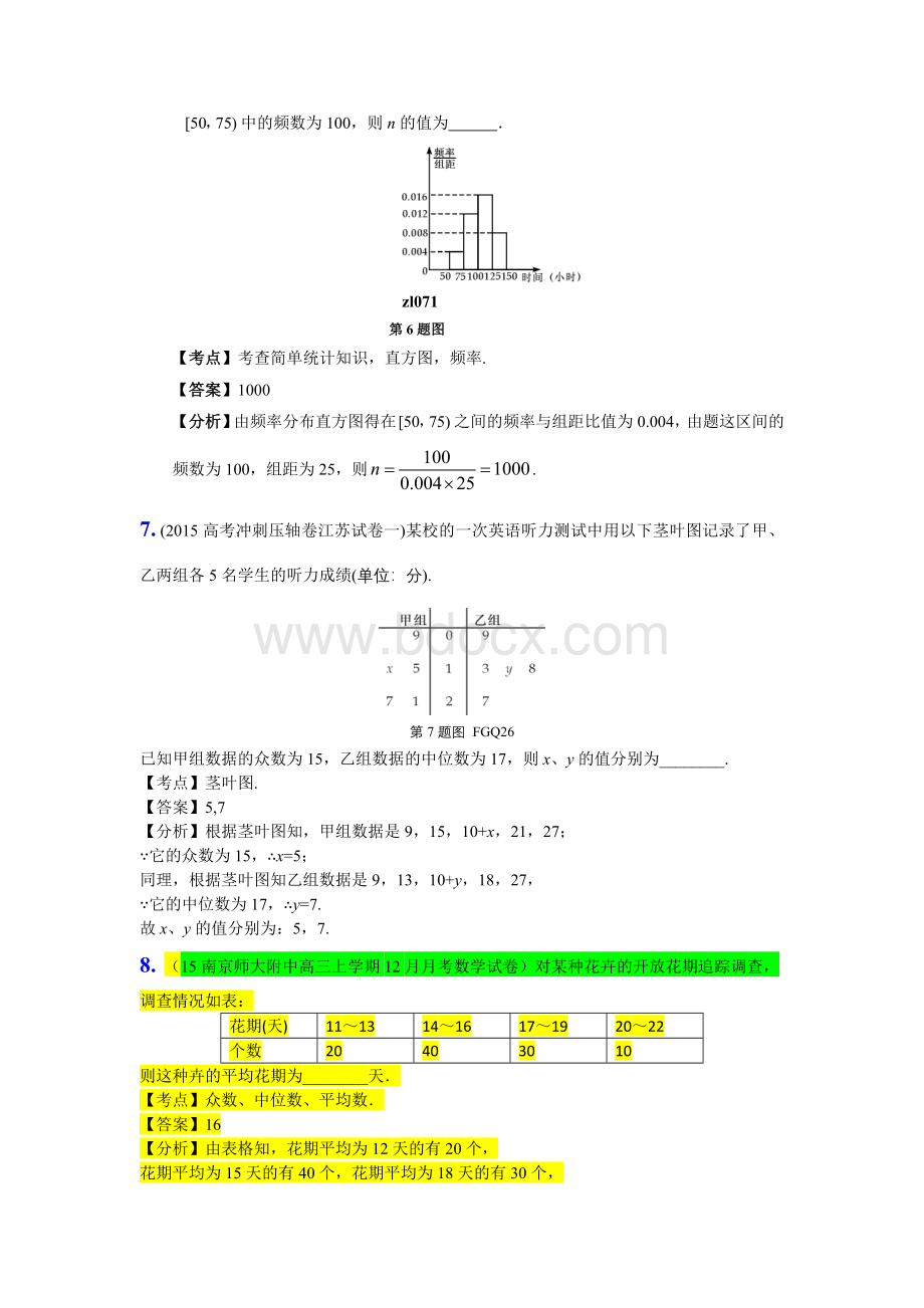 用样本估计总体频率分布直方图平均数方差等_精品文档Word文件下载.doc_第3页